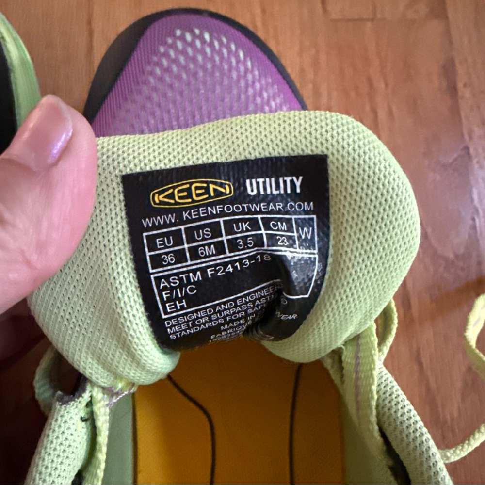 KEEN Utility Vista Energy Women’s Sz 6M Safety Shoes Comp Toe Sneakers, Violet - Picture 6 of 7